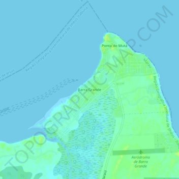 Mappa topografica Barra Grande, altitudine, rilievo