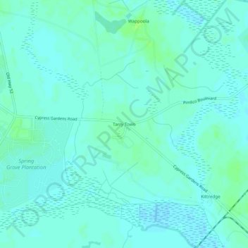Mappa topografica Tarry Town, altitudine, rilievo