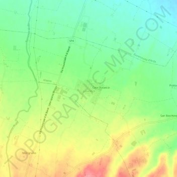 Mappa topografica Lusurasco, altitudine, rilievo