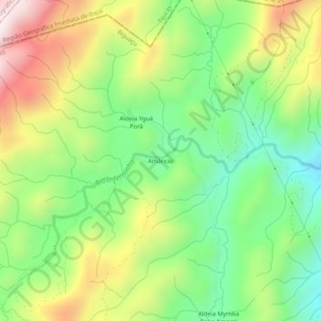 Mappa topografica Amâncio, altitudine, rilievo