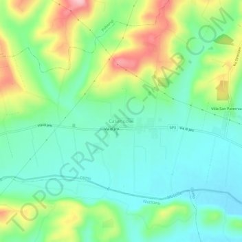 Mappa topografica Casenuove, altitudine, rilievo