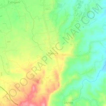 Mappa topografica Mayuro, altitudine, rilievo