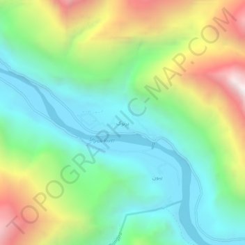 Mappa topografica Partook, altitudine, rilievo