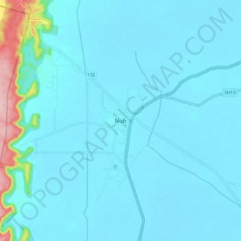 Mappa topografica Nuh, altitudine, rilievo