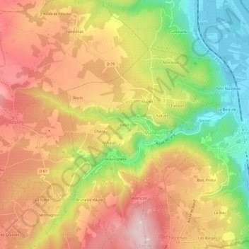 Mappa topografica Pâton, altitudine, rilievo