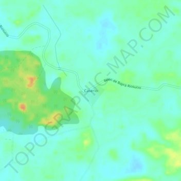 Mappa topografica Caserío, altitudine, rilievo