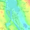 Mappa topografica Spruce Lake, altitudine, rilievo
