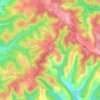 Mappa topografica Montcoutié, altitudine, rilievo
