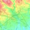 Mappa topografica Cirencester, altitudine, rilievo