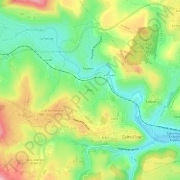 Mappa topografica Pitot, altitudine, rilievo