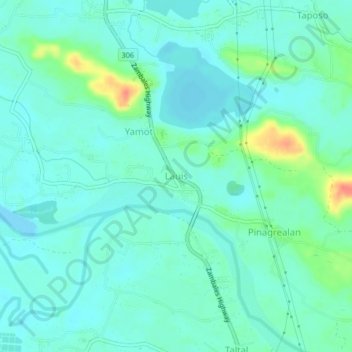 Mappa topografica Lauis, altitudine, rilievo