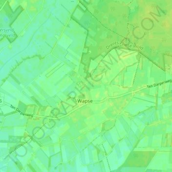 Mappa topografica Veenhuizen, altitudine, rilievo