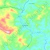 Mappa topografica Carangola, altitudine, rilievo