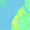 Mappa topografica Arrowhead Beach, altitudine, rilievo