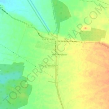 Mappa topografica San Ignacio, altitudine, rilievo