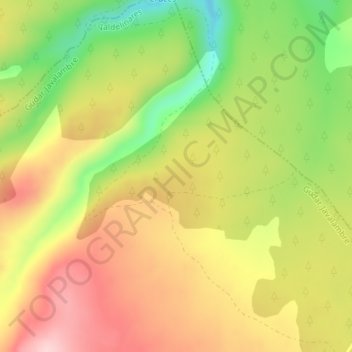 Mappa topografica Tarrascón, altitudine, rilievo