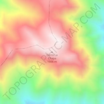 Mappa topografica Cerro La Chapa, altitudine, rilievo