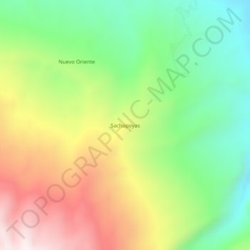 Mappa topografica Sachapoyas, altitudine, rilievo