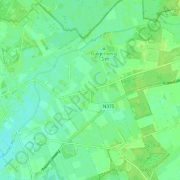 Mappa topografica Leeuwte, altitudine, rilievo