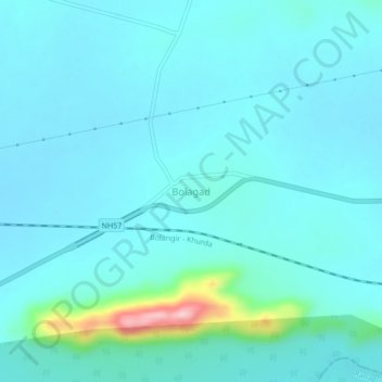 Mappa topografica Bolagad, altitudine, rilievo