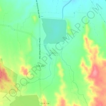 Mappa topografica Tikhi, altitudine, rilievo