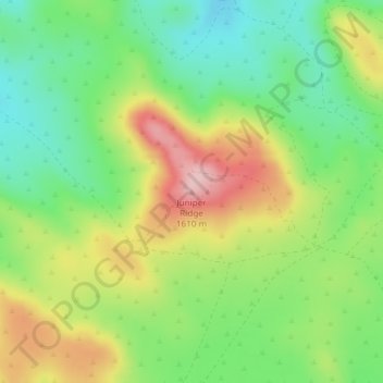 Mappa topografica Juniper Ridge, altitudine, rilievo