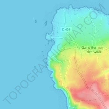 Mappa topografica La Roche, altitudine, rilievo