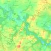Mappa topografica Le Verger, altitudine, rilievo
