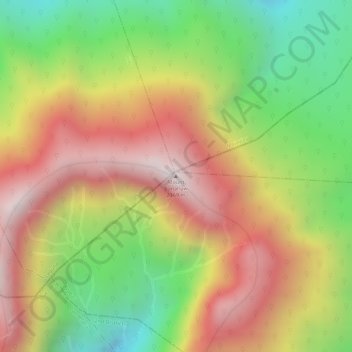 Mappa topografica Mount Banahaw, altitudine, rilievo