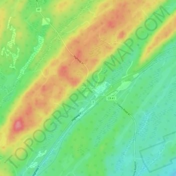 Mappa topografica Kaladar, altitudine, rilievo