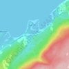 Mappa topografica Shunacadie, altitudine, rilievo