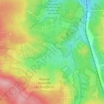 Mappa topografica Les Anches, altitudine, rilievo
