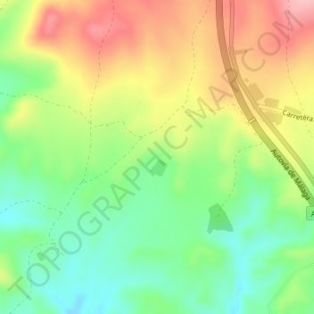 Mappa topografica Coracho, altitudine, rilievo