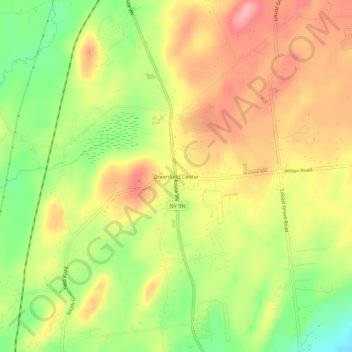 Mappa topografica Greenfield Center, altitudine, rilievo