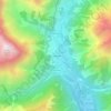 Mappa topografica Le Chatelard, altitudine, rilievo
