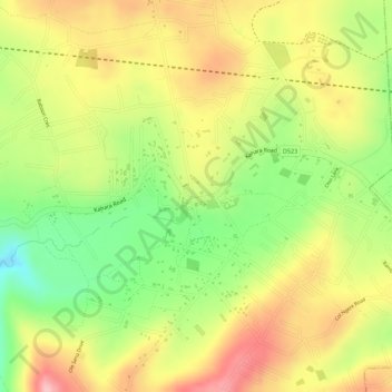 Mappa topografica Kibiko, altitudine, rilievo