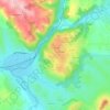 Mappa topografica Crouzols, altitudine, rilievo