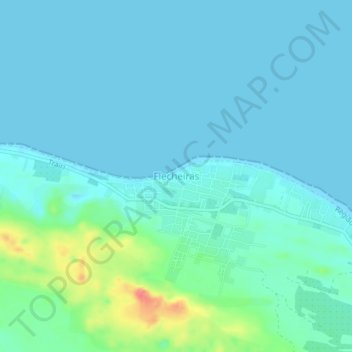 Mappa topografica Fleicheiras, altitudine, rilievo