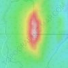Mappa topografica St Valentines Peak, altitudine, rilievo