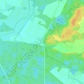 Mappa topografica Schlesin, altitudine, rilievo