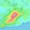 Mappa topografica La Colle Noire, altitudine, rilievo