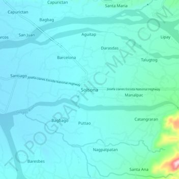 Mappa topografica Solsona, altitudine, rilievo