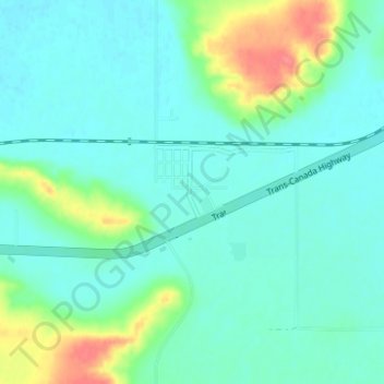 Mappa topografica Walsh, altitudine, rilievo
