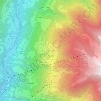 Mappa topografica Tall - Talle, altitudine, rilievo