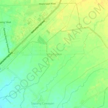 Mappa topografica Villa Cuizon, altitudine, rilievo