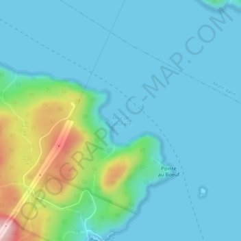 Mappa topografica Anse de Tabatière, altitudine, rilievo