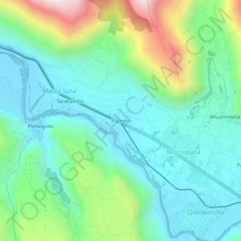 Mappa topografica Pucruto, altitudine, rilievo