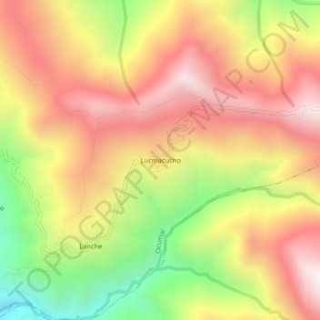 Mappa topografica Lucmacucho, altitudine, rilievo