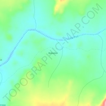 Mappa topografica Bebedor, altitudine, rilievo