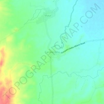 Mappa topografica Carmencita, altitudine, rilievo
